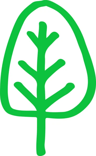 Bomen Met Bladeren Pictogram Ontwerp — Stockvector