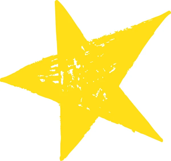 Ручной Рисунок Символа Звезды — стоковый вектор