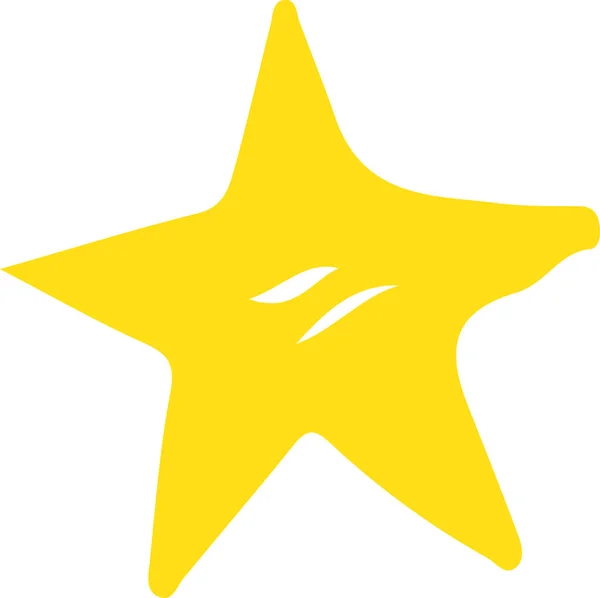 Návrh Symbolu Ikony Ručně Kreslená Hvězda — Stockový vektor