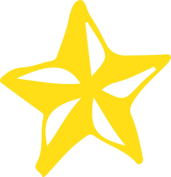 Projekt Symbolu Symbolu Ręcznie Rysowanej Gwiazdy — Wektor stockowy