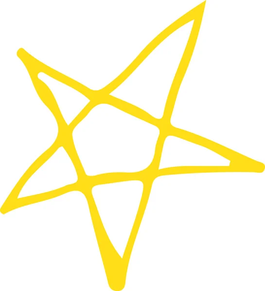 Handgezeichnetes Stern Symbol Symbol Design — Stockvektor