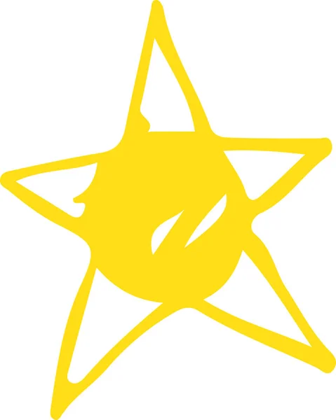 Handritad Stjärna Ikon Tecken Symbol Design — Stock vektor