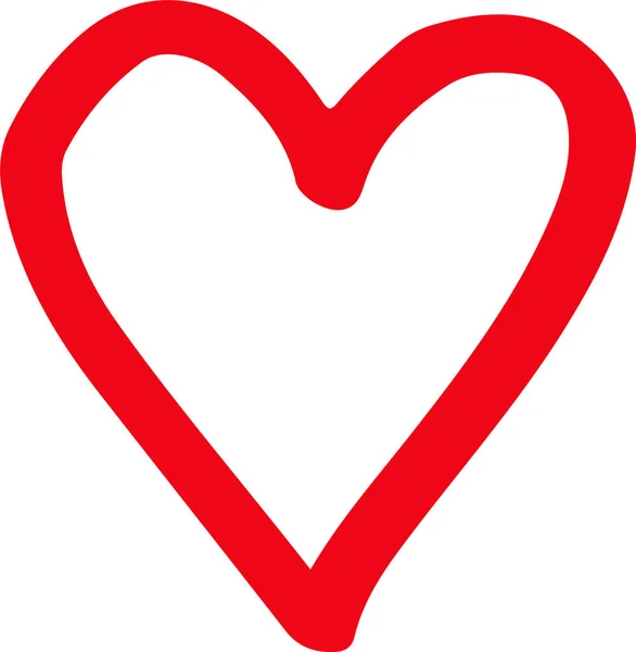 Hand Drawn Heart Icon Sign Symbol Design — Stock Vector