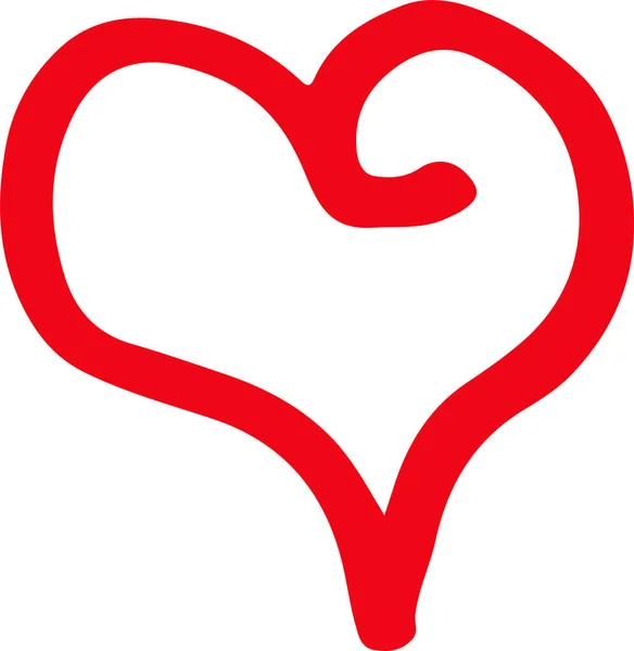 Hand Drawn Heart Icon Sign Symbol Design — Stock Vector