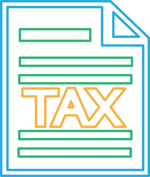 Φορολογικό Εικονίδιο Σύμβολο Σχέδιο Σύμβολο — Διανυσματικό Αρχείο