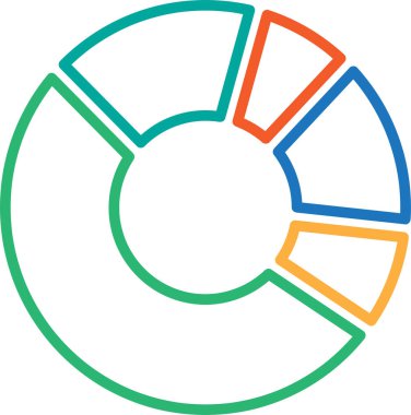 Diyagram grafik simgesi sembol tasarımı