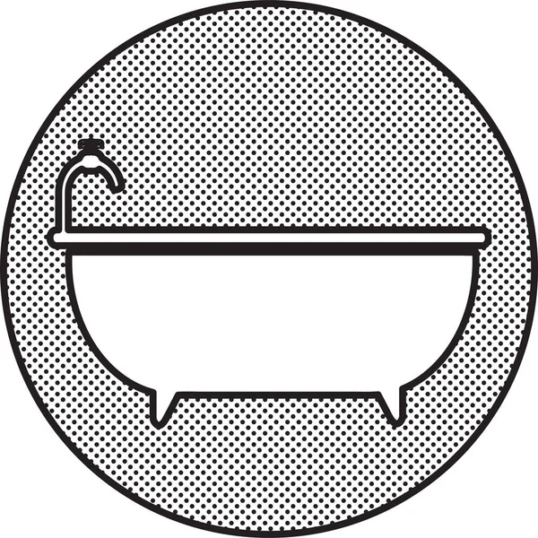 Bañera Icono Signo Símbolo Diseño — Vector de stock