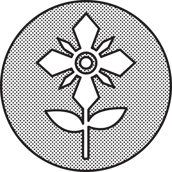 Символический Дизайн Цветочной Иконы — стоковый вектор