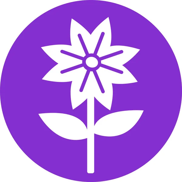 Çiçek Simgesi Sembol Tasarımı — Stok Vektör