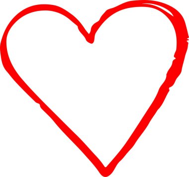 Kalp el çizimi simge tasarımı