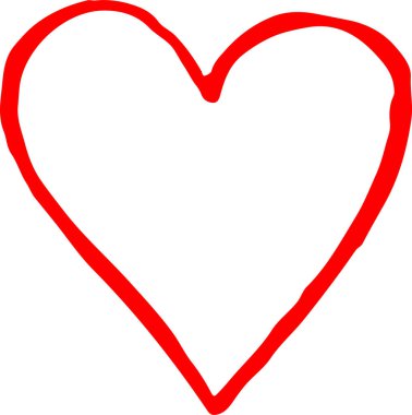 Kalp el çizimi simge tasarımı