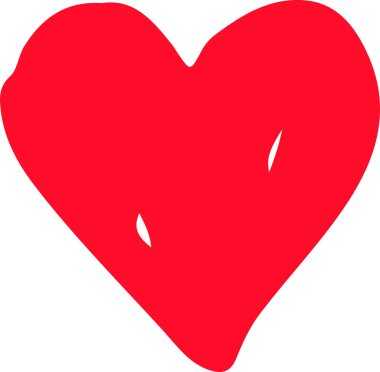 Kalp el çizimi simge tasarımı