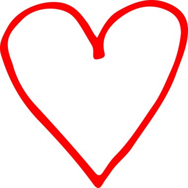 Kalp el çizimi simge tasarımı