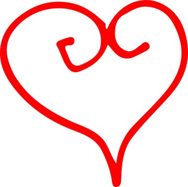 Kalp el çizimi simge tasarımı