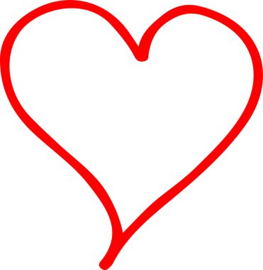 Kalp el çizimi simge tasarımı