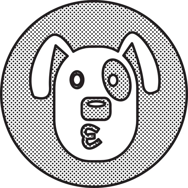 犬のアイコン動物の記号のデザイン — ストックベクタ