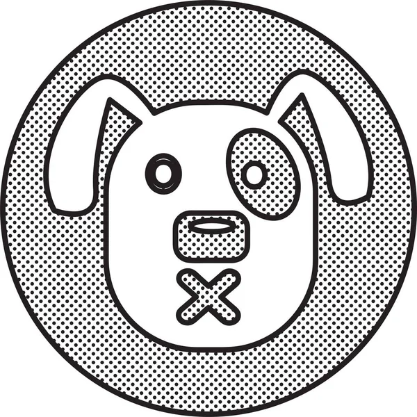 Dog Ikon Djur Tecken Symbol Design — Stock vektor