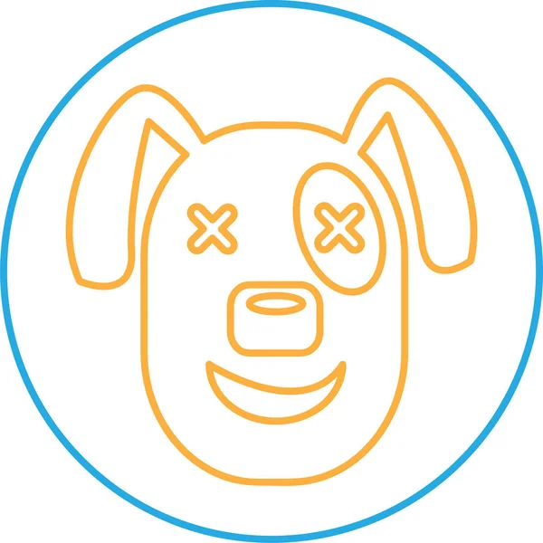 Desenho Símbolo Sinal Animal Dog Icon — Vetor de Stock