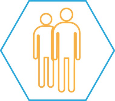 İnsan simgesi insanlar sembol tasarımı imzalarlar