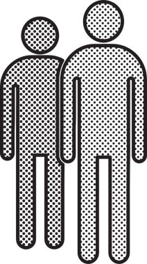 İnsan simgesi insanlar sembol tasarımı imzalarlar