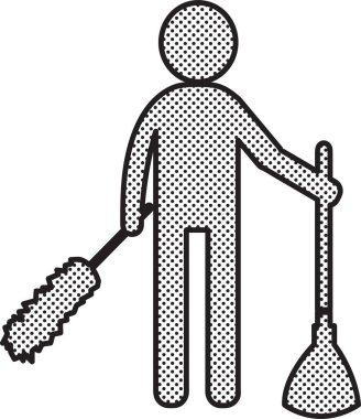 Temizleyici simge temizleme hizmetleri sembol tasarımı