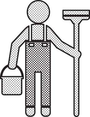 Temizleyici simge temizleme hizmetleri sembol tasarımı