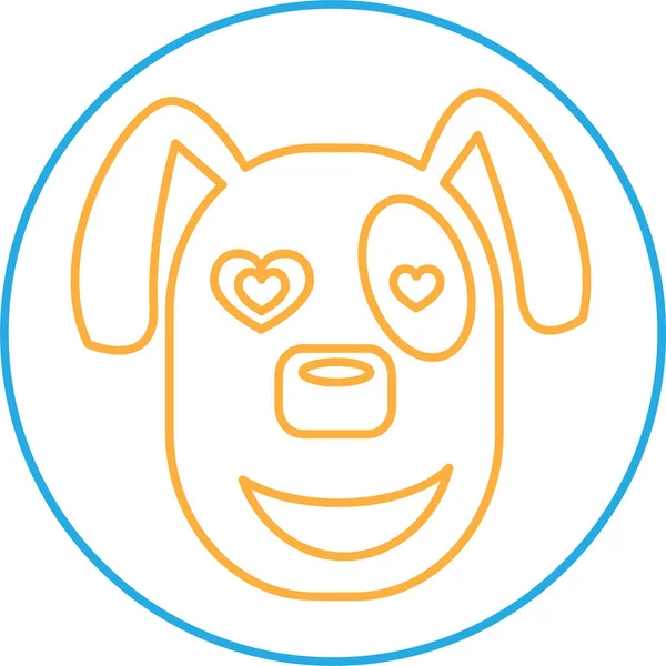 Pes Ikona Zvíře Znamení Symbol Design — Stockový vektor