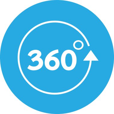 360 Derece simge sembolü tasarımı