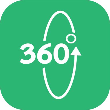 360 Derece simge sembolü tasarımı