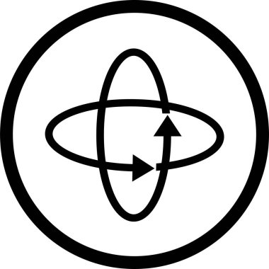 360 Derece simge sembolü tasarımı