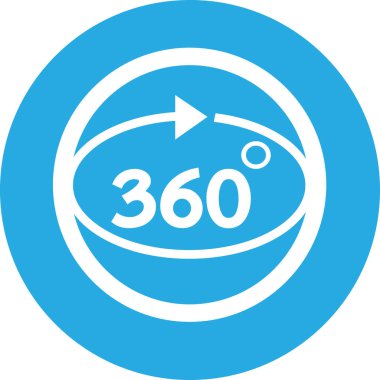 360 Derece simge sembolü tasarımı