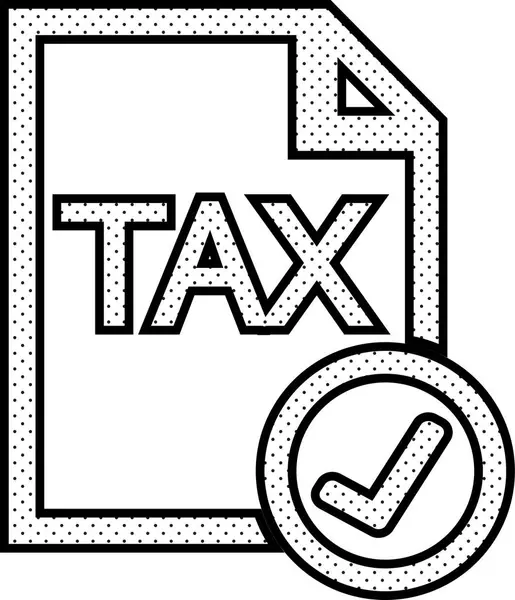 Φορολογικό Εικονίδιο Σύμβολο Σχέδιο Σύμβολο — Διανυσματικό Αρχείο