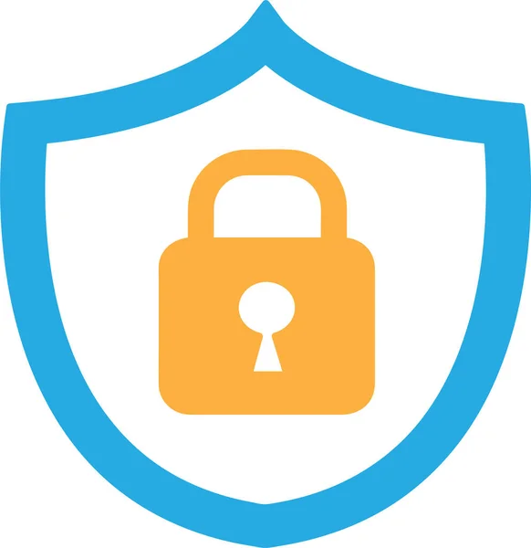 Icono Seguridad Virus Signo Diseño — Vector de stock