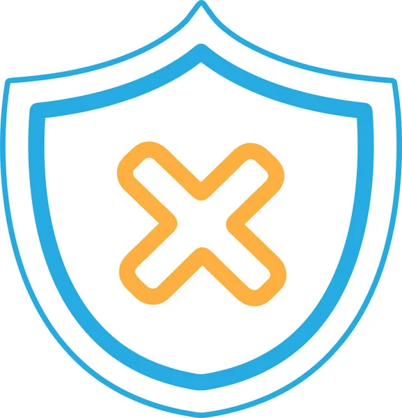 Icono Seguridad Virus Signo Diseño — Vector de stock