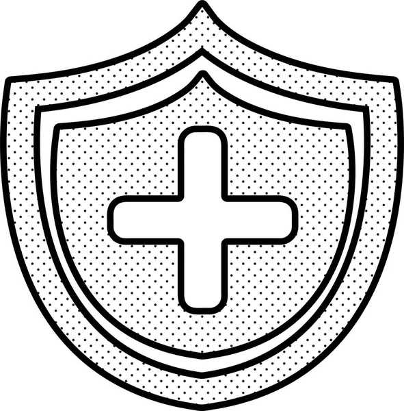 Icono Seguridad Virus Signo Diseño — Vector de stock