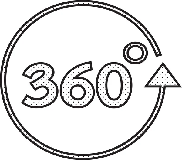 Конструкция Иконки 360 Градусов — стоковый вектор