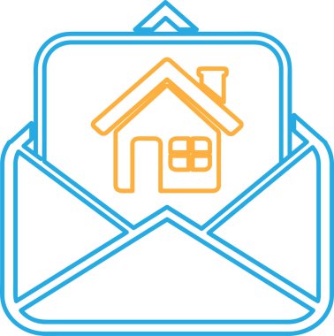 E- posta ve posta simgesi sembol tasarımı