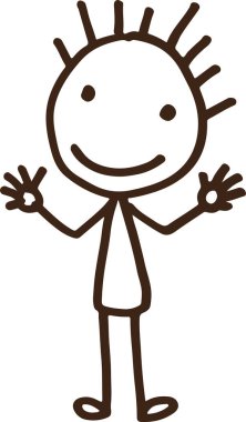 El çizimi çocuk çizgi film tasarımı