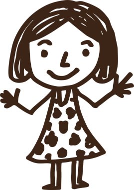 El çizimi çocuk çizgi film tasarımı