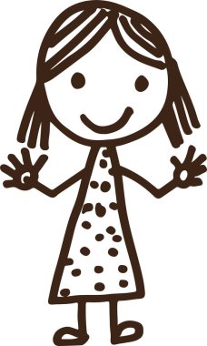 El çizimi çocuk çizgi film tasarımı