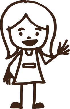 El çizimi çocuk çizgi film tasarımı