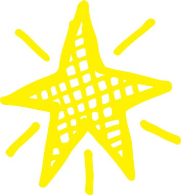 yıldız simgesi el çizimi işaret sembolü tasarımı