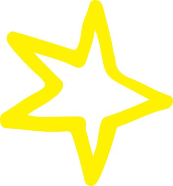 yıldız simgesi el çizimi işaret sembolü tasarımı