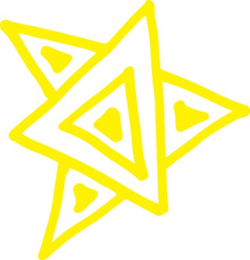 yıldız simgesi el çizimi işaret sembolü tasarımı