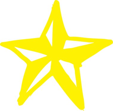 yıldız simgesi el çizimi işaret sembolü tasarımı