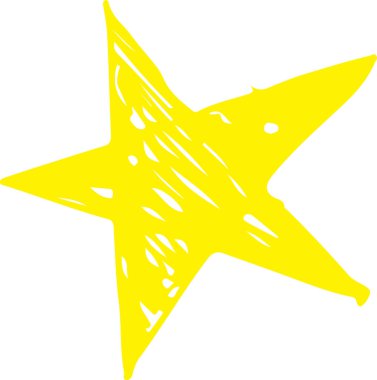 yıldız simgesi el çizimi işaret sembolü tasarımı