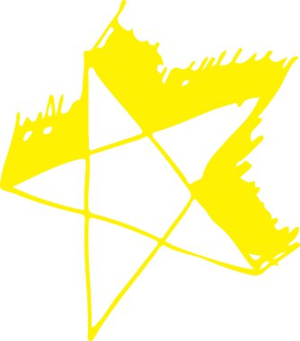 yıldız simgesi el çizimi işaret sembolü tasarımı