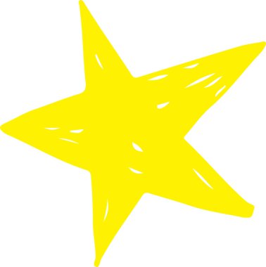 yıldız simgesi el çizimi işaret sembolü tasarımı