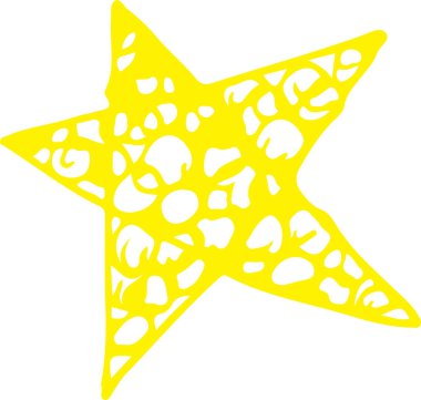 yıldız simgesi el çizimi işaret sembolü tasarımı