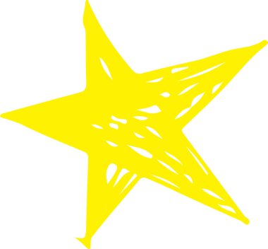 yıldız simgesi el çizimi işaret sembolü tasarımı